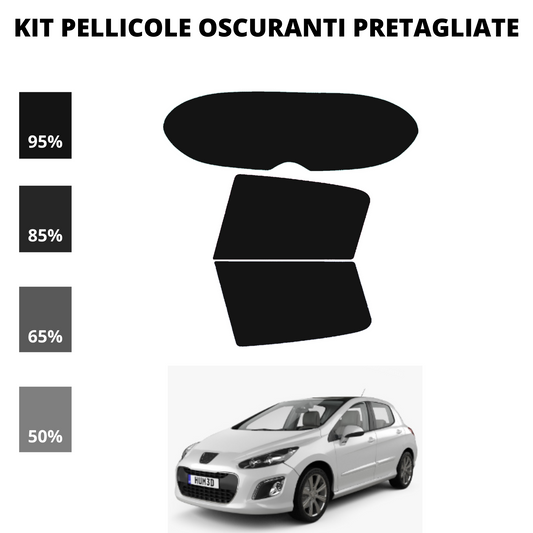 Pellicola Oscuramento Vetri Peugeot 308 5 Porte 2008-2013