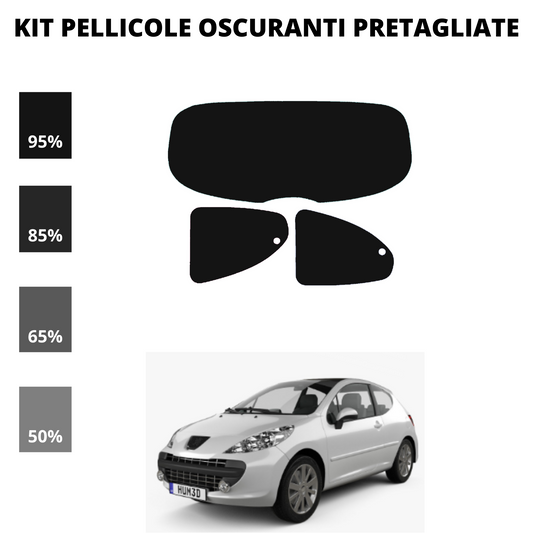 Pellicola oscuramento Vetri Peugeot 207 3 Porte 2007-Attuale