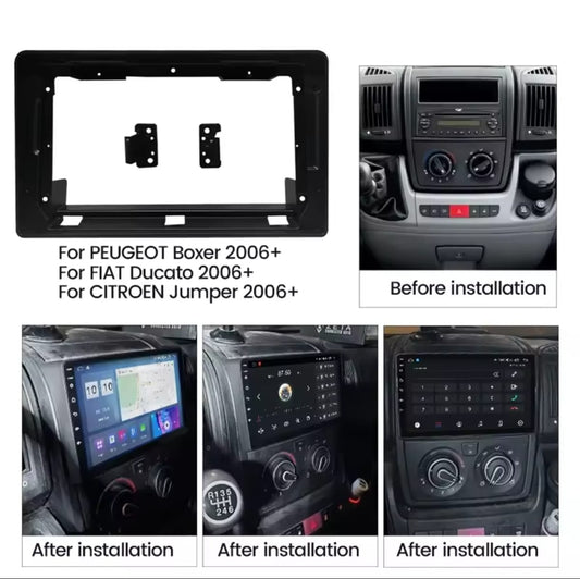 Kit FIAT Ducato 2006 + / Autoradio Andoird / Adattatore 9" GPS, Bluetooth,Wi-Fi, Car Play , Android Auto