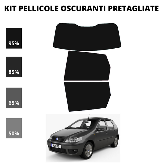 Pellicola Oscuramento Vetri Fiat Punto 5 Porte 1999-2004