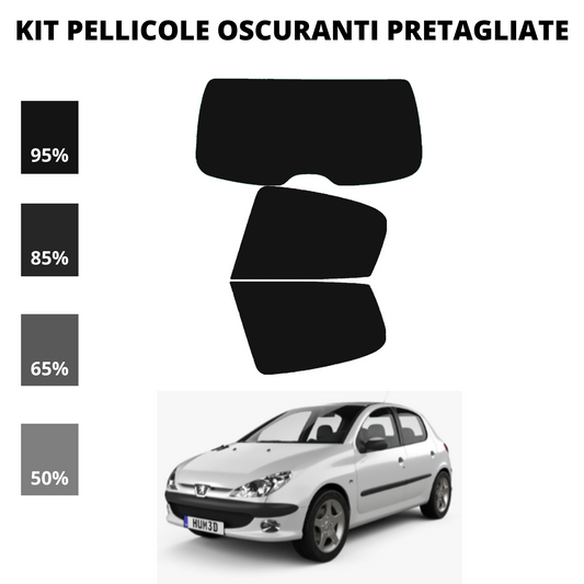 Pellicola Oscuramento Vetri Peugeot 206 5 Porte