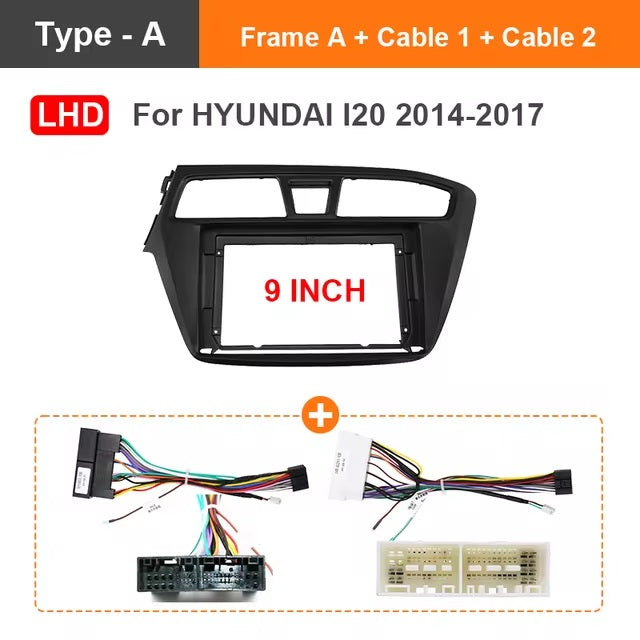 Autoradio 4/64 GB + Adattatore 9" + Canbus Box - Kit Per HYUNDAI i-20 2014-2015