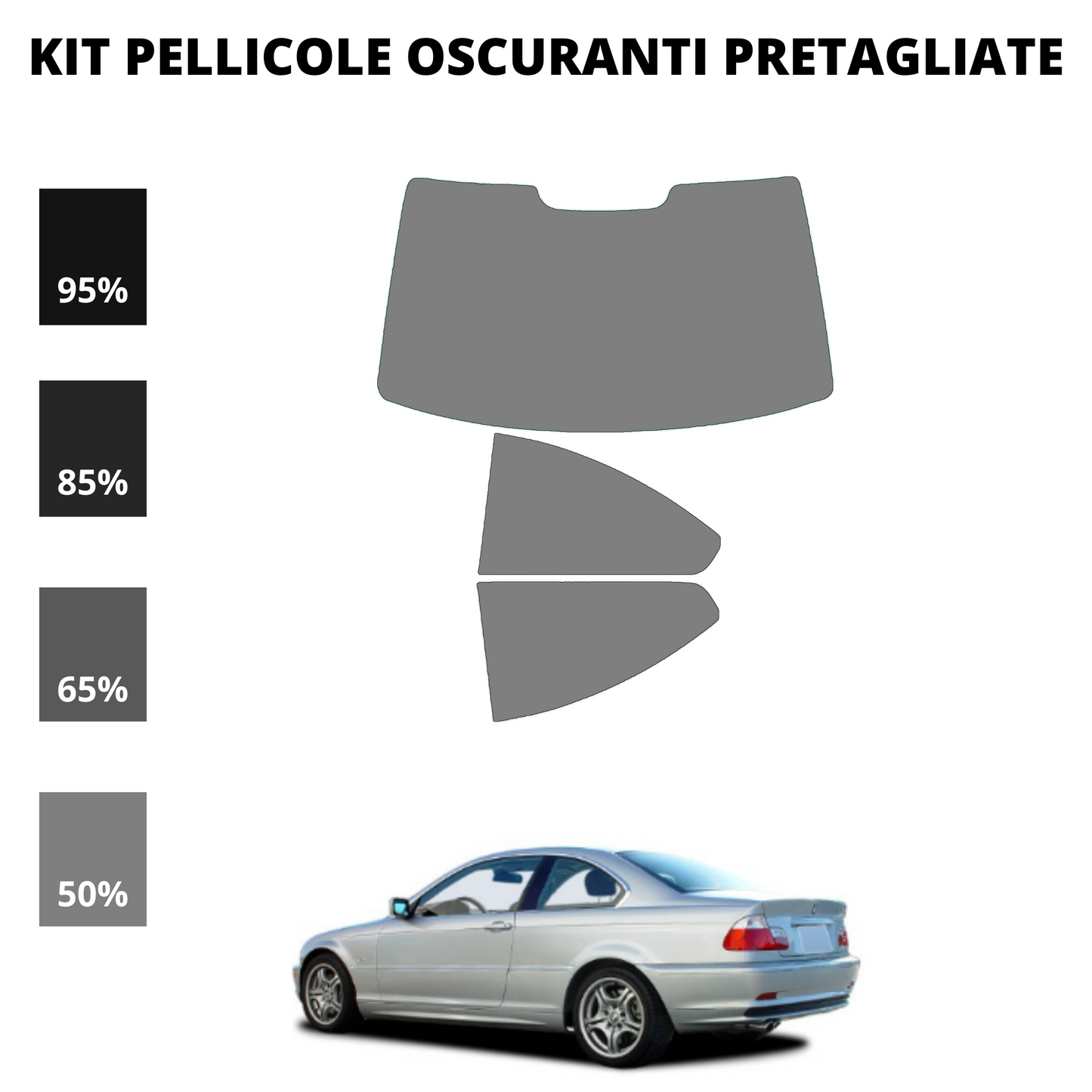 Pellicola Oscuramento vetri Bmw Serie 3 E46 Coupé 1999-2006