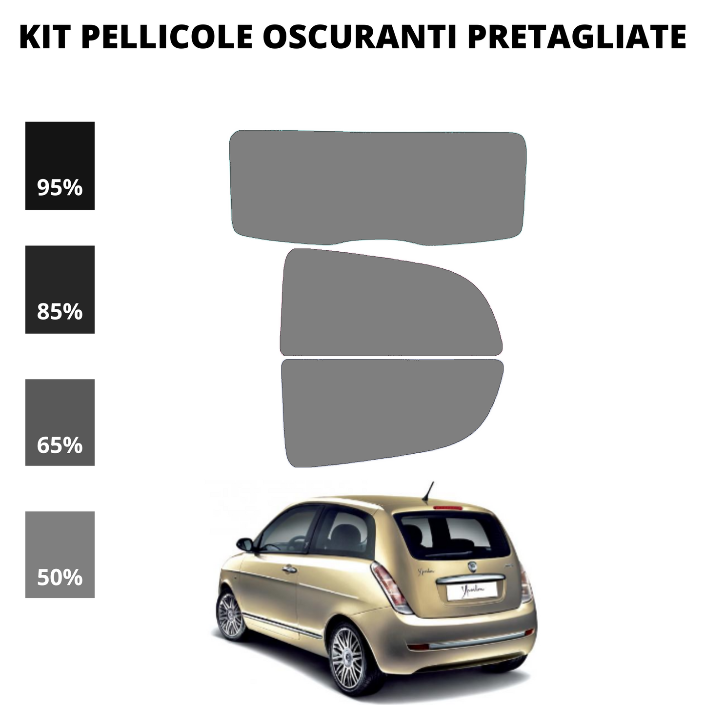 Pellicola Oscuramento Vetri Lancia Ypsilon 2007-2010