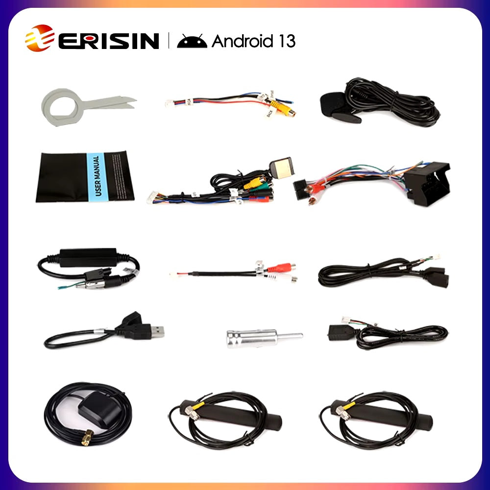 Erisin ES5760PB Android 13 GPS stereo per auto per FORD Focus II Kuga C-Max Transit Fiesta