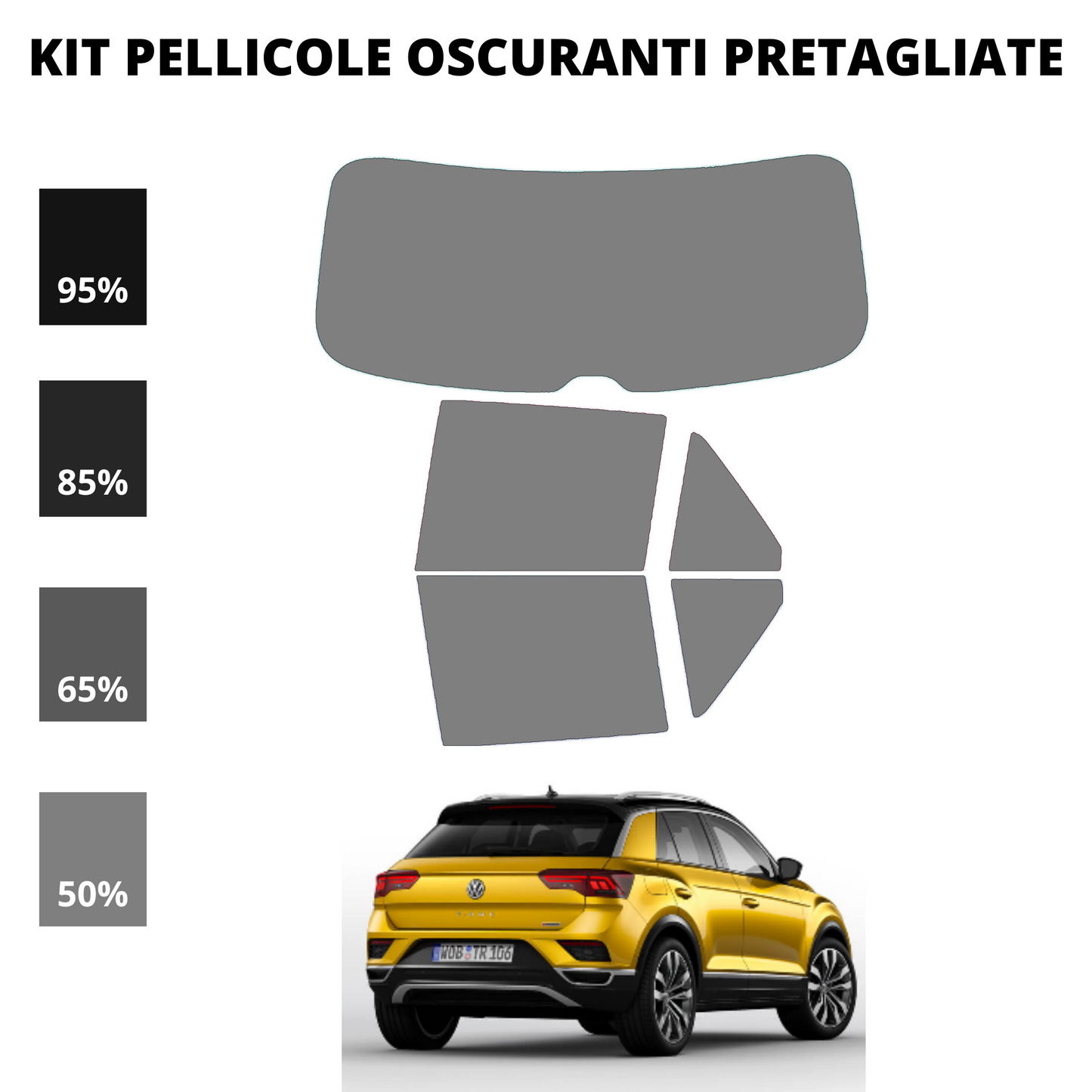 Pellicola Oscuramento Vetri Volkswagen T-roc