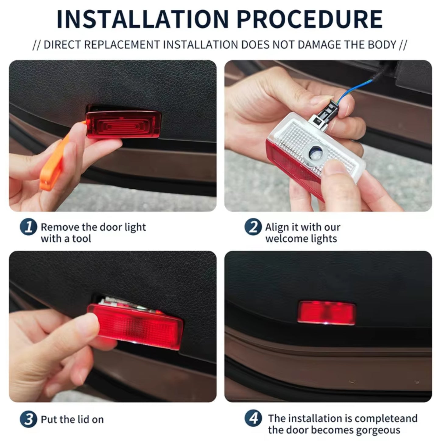 HD Never Fade Glass Lens Car Door Welcome lampada di proiezione Laser per Mercedes Benz W212 W205 W204 W246 W177 W176 W213 GLC GLE GLS