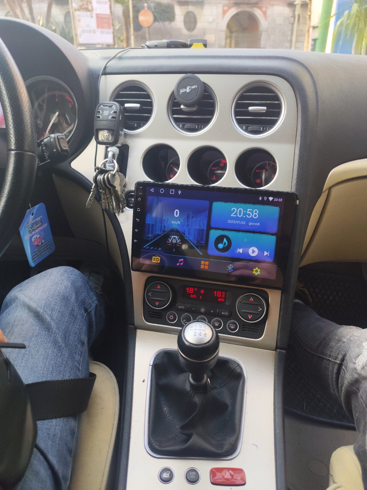 Kit Per Alfa 159 2000 - 2011 Autoradio 4/64 GB + Adattatore 9" + Canbus Box Comandi al Volante