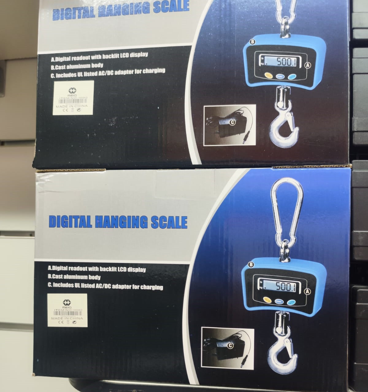 Reshy Bilancia digitale industriale per carichi pesanti o per gru 1100 libbre/500 kg