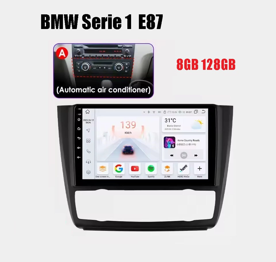 Android 13 autoradio multimediale per BMW serie 1 E87 2004 - 2011 lettore Video GPS 4G Navi Carplay DSP