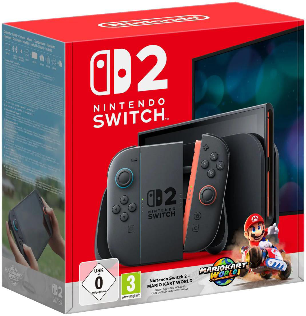 Switch 2 Console Black + Mario Kart World