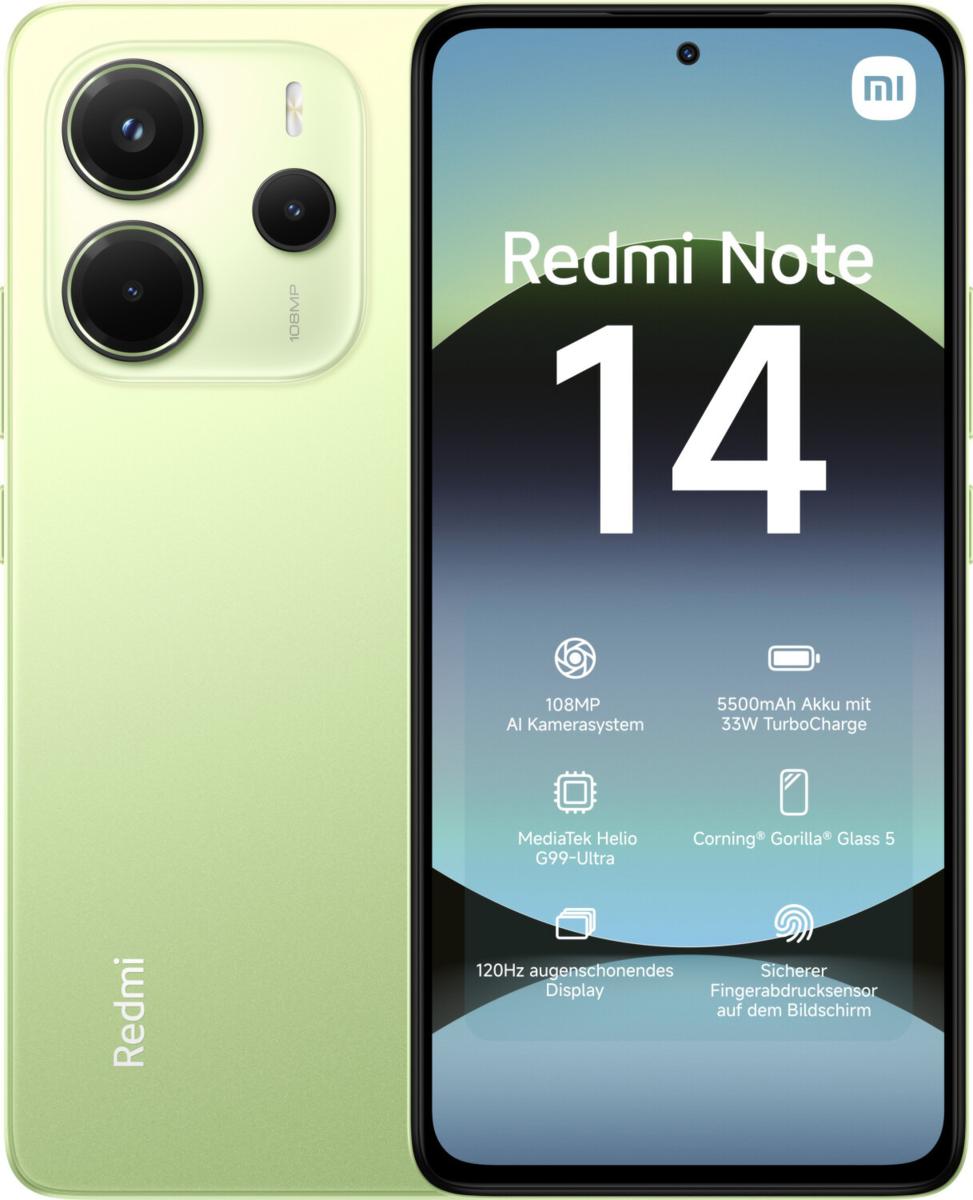 Xiaomi Redmi Note 14 6+128GB 6.67 4G Lime Green NFC EU