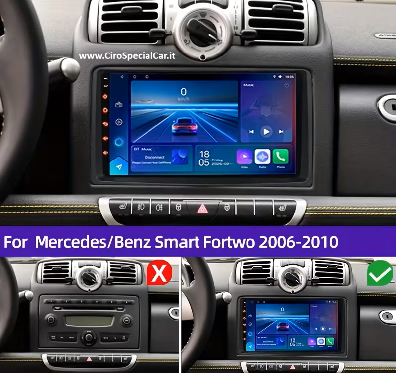 Kit Autoradio Per Mercedes Benz Smart Fortwo 2006 - 2010