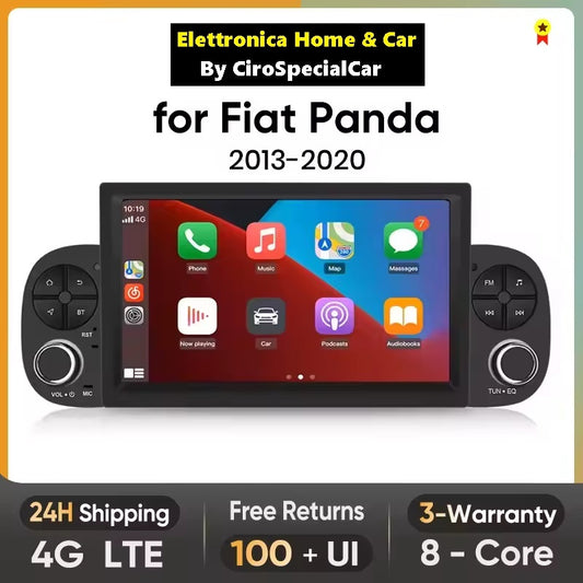 Autoradio per Fiat Panda 2013-2020 sistemi intelligenti V1 Plus per auto per Apple Carplay FM GPS SWC BT