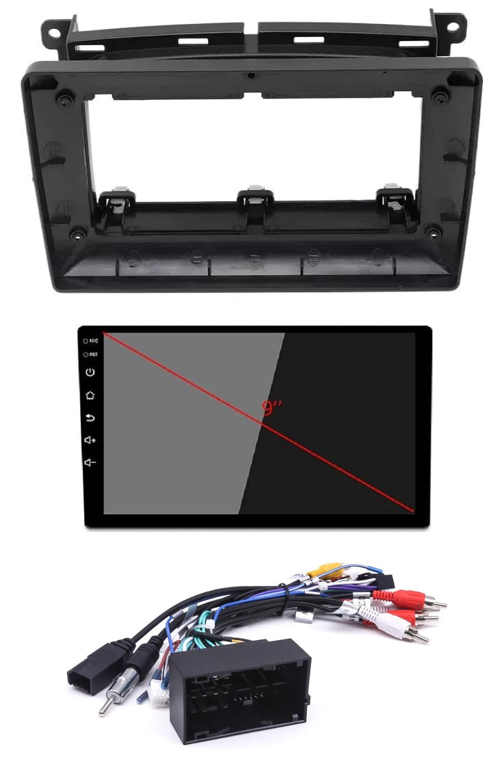 Mascherina adattatore autoradio 9" e 10,1" Per Fiat Per Doblo 500L 2012+ doppio DIN