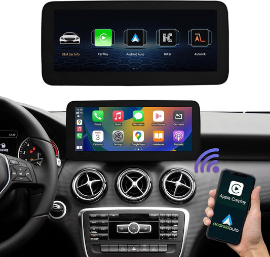 Android Mercedes Benz A CLA GLA Classe W176 C117 X117 X156 2013-2015, CarPlay integrato, navigazione GPS lettore multimediale schermo BT 10.25