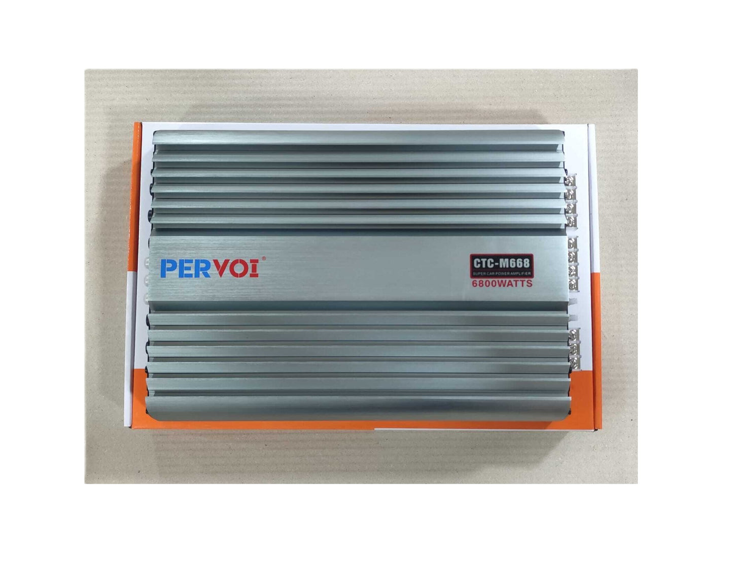 Amplificatore PERVOI CTC-M668, un modello a 4 canali progettato per l'uso in auto. 6800WT  Max / Ottima Qualità Audio