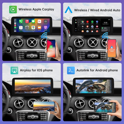 Android Mercedes Benz A CLA GLA Classe W176 C117 X117 X156 2013-2015, CarPlay integrato, navigazione GPS lettore multimediale schermo BT 10.25