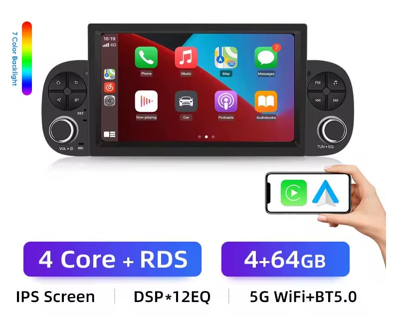 Autoradio per Fiat Panda 2013-2020 sistemi intelligenti V1 Plus per auto per Apple Carplay FM GPS SWC BT