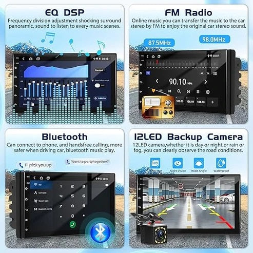 Autoradio 7 pollici Completa 2 DIN Kit compatibile con FORD GALAXY, FIESTA, FOCUS, C-MAX, S-MAX, TRANSIT