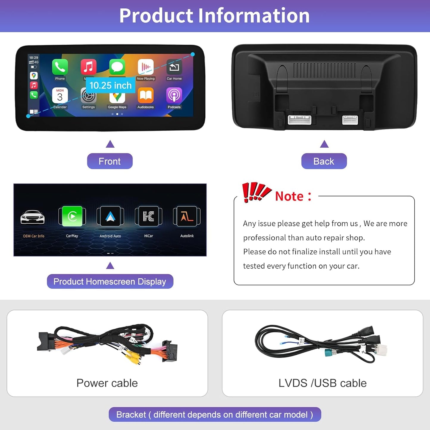 Android Mercedes Benz A CLA GLA Classe W176 C117 X117 X156 2013-2015, CarPlay integrato, navigazione GPS lettore multimediale schermo BT 10.25