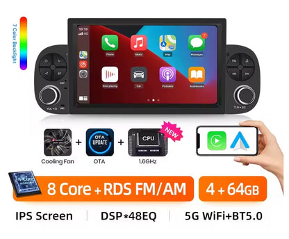 Autoradio per Fiat Panda 2013-2020 sistemi intelligenti V1 Plus per auto per Apple Carplay FM GPS SWC BT