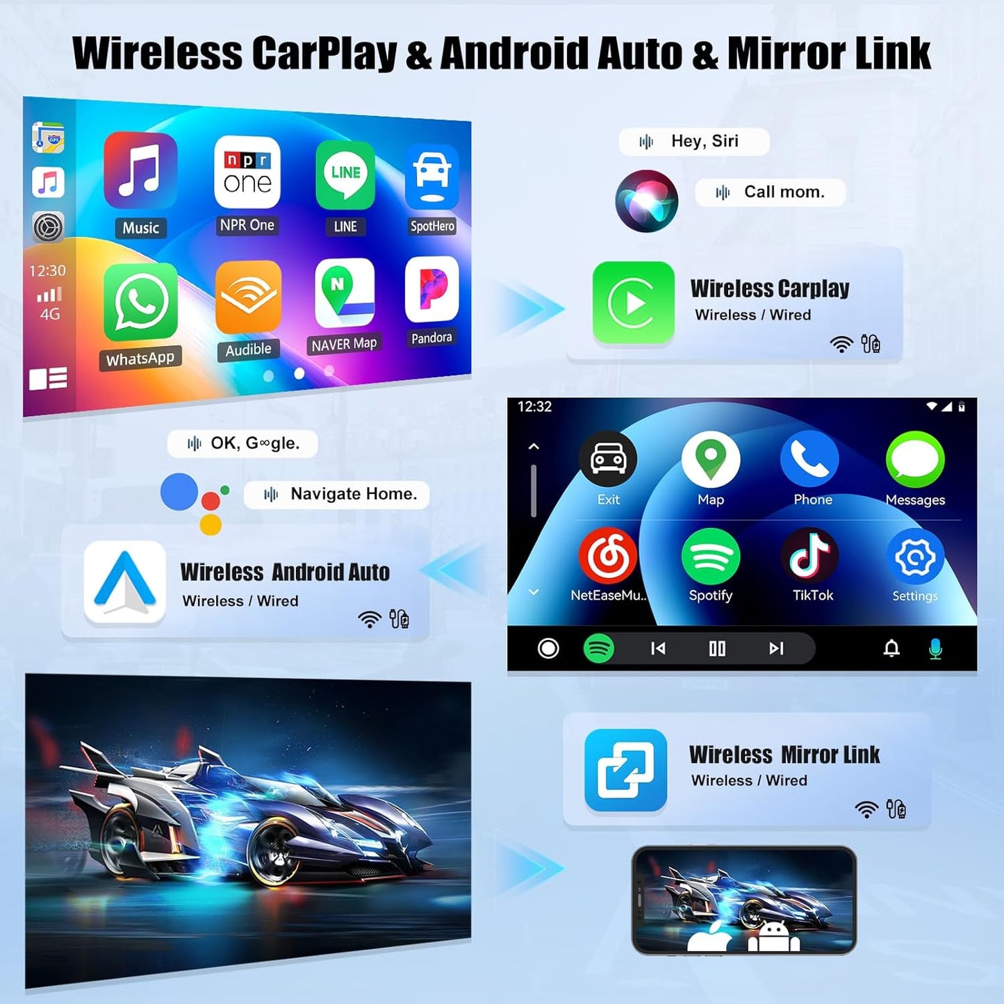 Autoradio per Peugeot 3008 2009-2015 CarPlay Android Auto Autoradio con Schermo 9" con Bluetooth GPS FM RDS WiFi