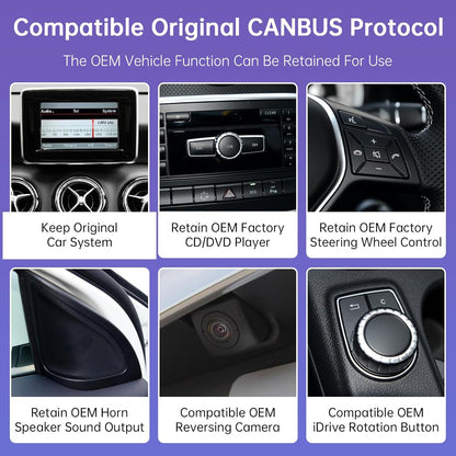 Android Mercedes Benz A CLA GLA Classe W176 C117 X117 X156 2013-2015, CarPlay integrato, navigazione GPS lettore multimediale schermo BT 10.25