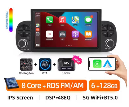 Autoradio per Fiat Panda 2013-2020 sistemi intelligenti V1 Plus per auto per Apple Carplay FM GPS SWC BT