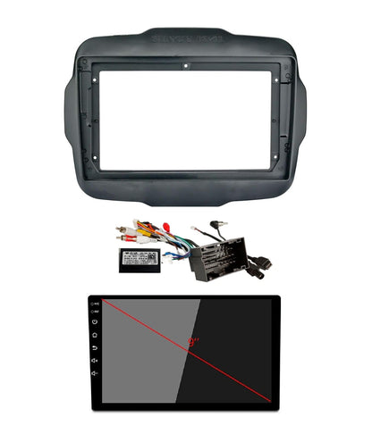 Mascherina adattatore autoradio 9" per JEEP Renegade 2016+ doppio DIN
