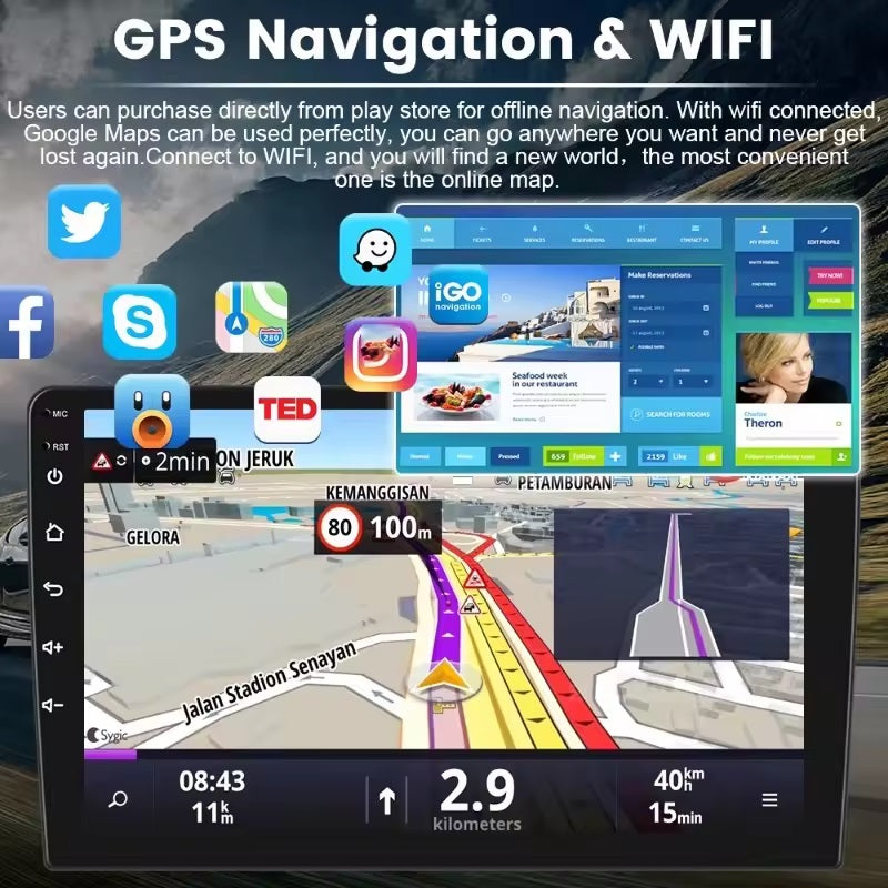 Autoradio 9"  Sistema Android 14 ultima versione 2025