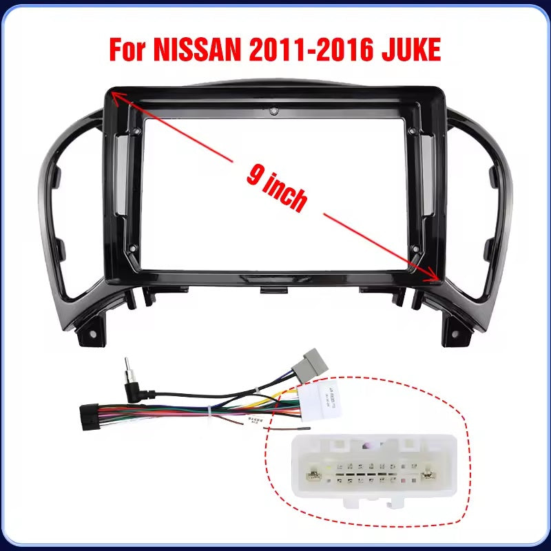 NISSAN JUKE  2011 - 2016 Autoradio 4/64 GB 9 pollici + Adattatore 9" + Canbus Box + Cablaggio Originale