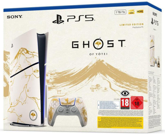 PS5 Console 1TB Ghost Of Yotei Gold Limited Edition White Slim ITA