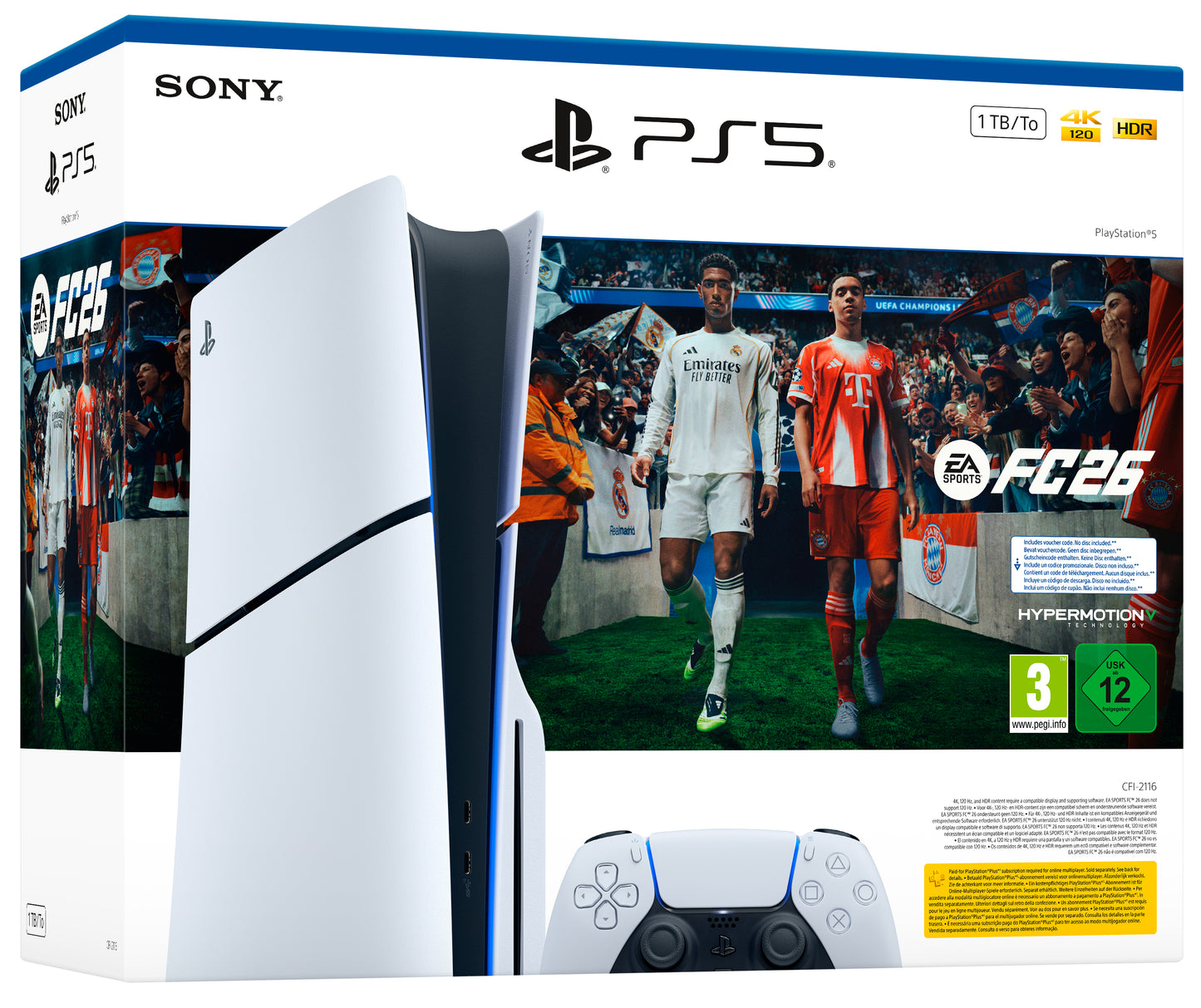 PS5 Console 1TB Standard Edition E Chassis White + FC 26 ITA