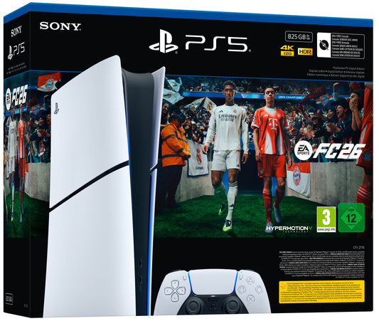 PS5 Console 825GB Digital Edition E Chassis White + FC 26 ITA